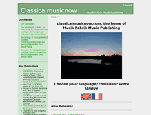 Tablet Screenshot of classicalmusicnow.com